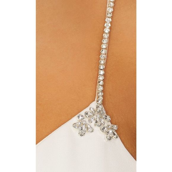 Cinq à Sept Women's Emmie Crystal-Strap Gown - Ivory - Picture 5 of 13